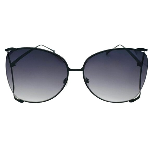 6043 | Black Large Butterfly Style Sunglasses - Picture 1 of 5